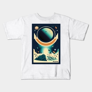 Pluto, Space poster Kids T-Shirt